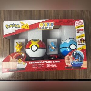 POKEMON Surprise Attack Game - Mudkip with Repeat Ball & Pikchu with Dive Ball